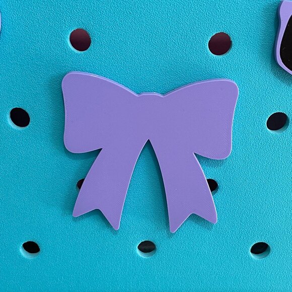 3 Piece Set-Girly Bogg Charms-Bow Sunglasses and Heart Bogg Charms-New! - Picture 3 of 4